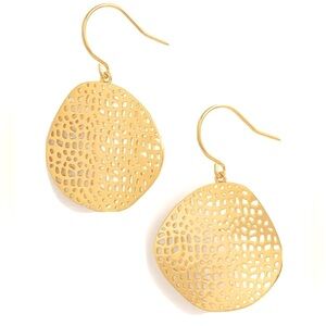 Gorjana Womens Gia Drop Earrings 18k gold plated, New With Tag